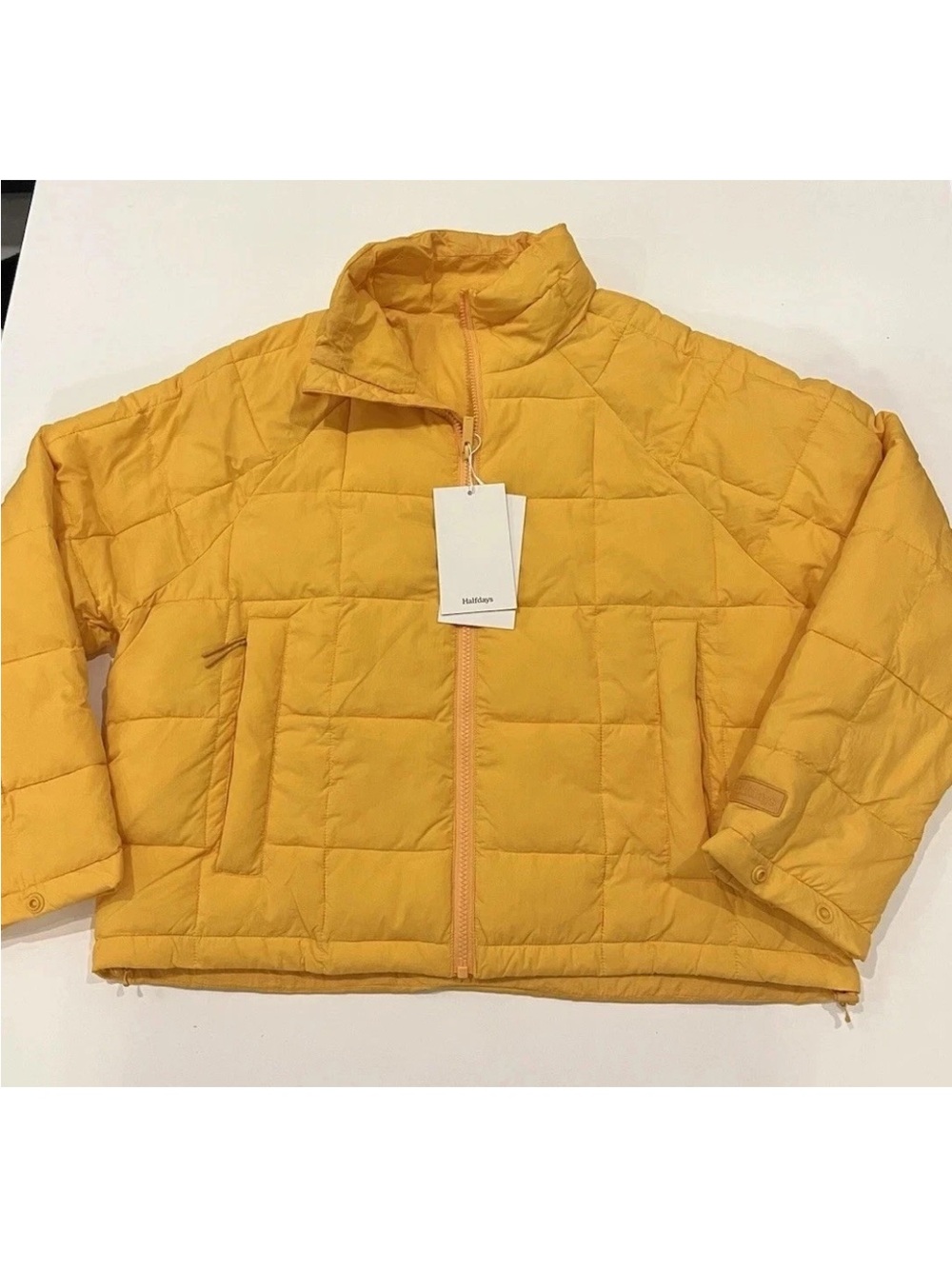 HALFDAYS WOMENS NELLIE PUFFER JACKET CREAMSICLE NWT